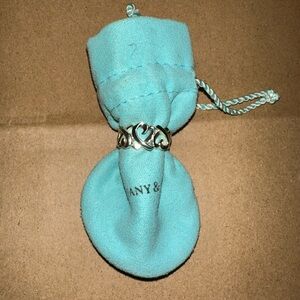 Tiffany & Co. Sterling Silver Loving Heart Ring with Pouch